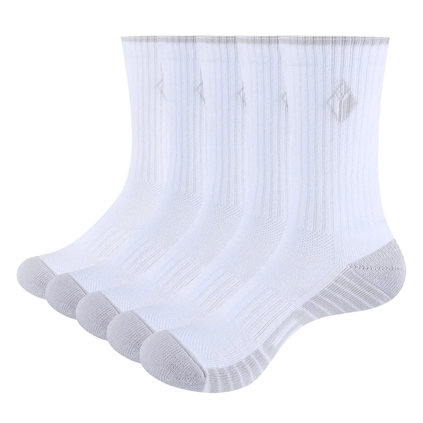 YUEDGE Athletic Crew Socks for Men 5-Pack